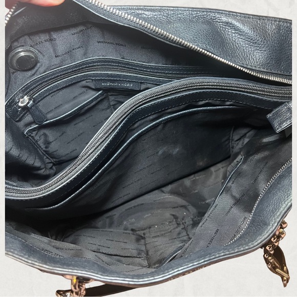 MICHAEL KORS Leather Tote with Chain Handles - Picture 6 of 6